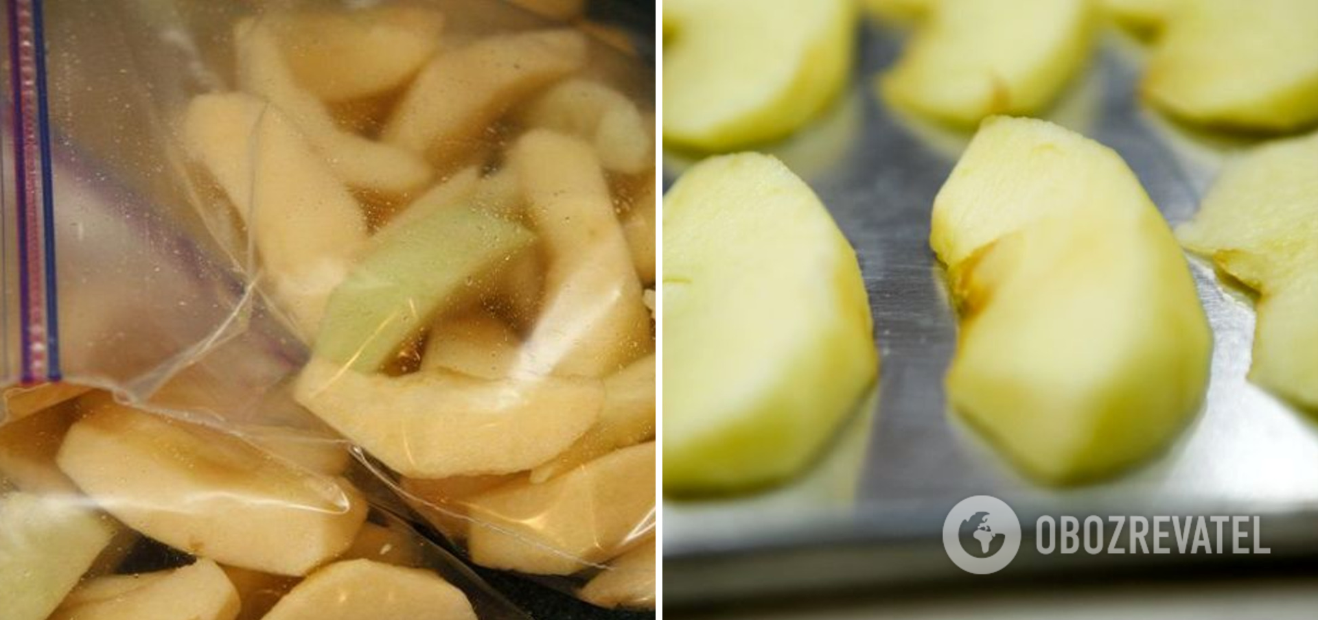 Как заморозить яблоки, чтобы не чернели