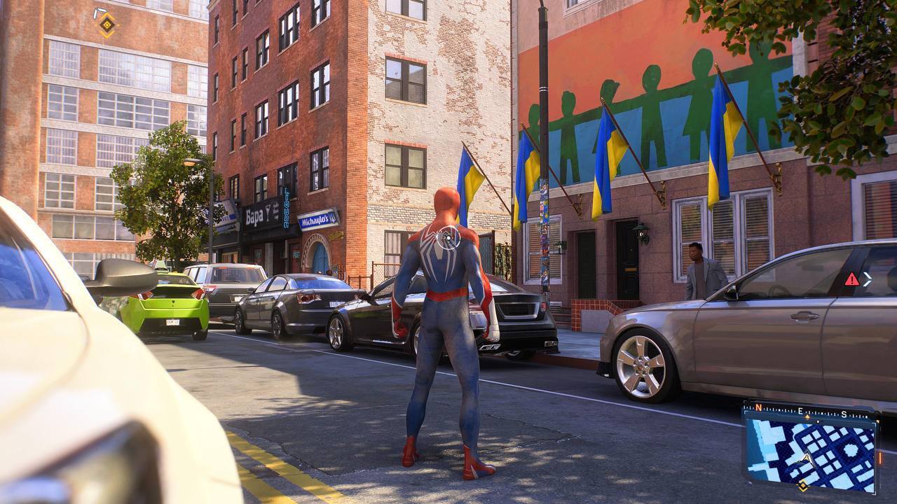 Ресторан "Тризуб", борщ і синьо-жовті прапори: нашумілу гру Marvel's Spider-Man 2 заполонила українська символіка. Перші кадри