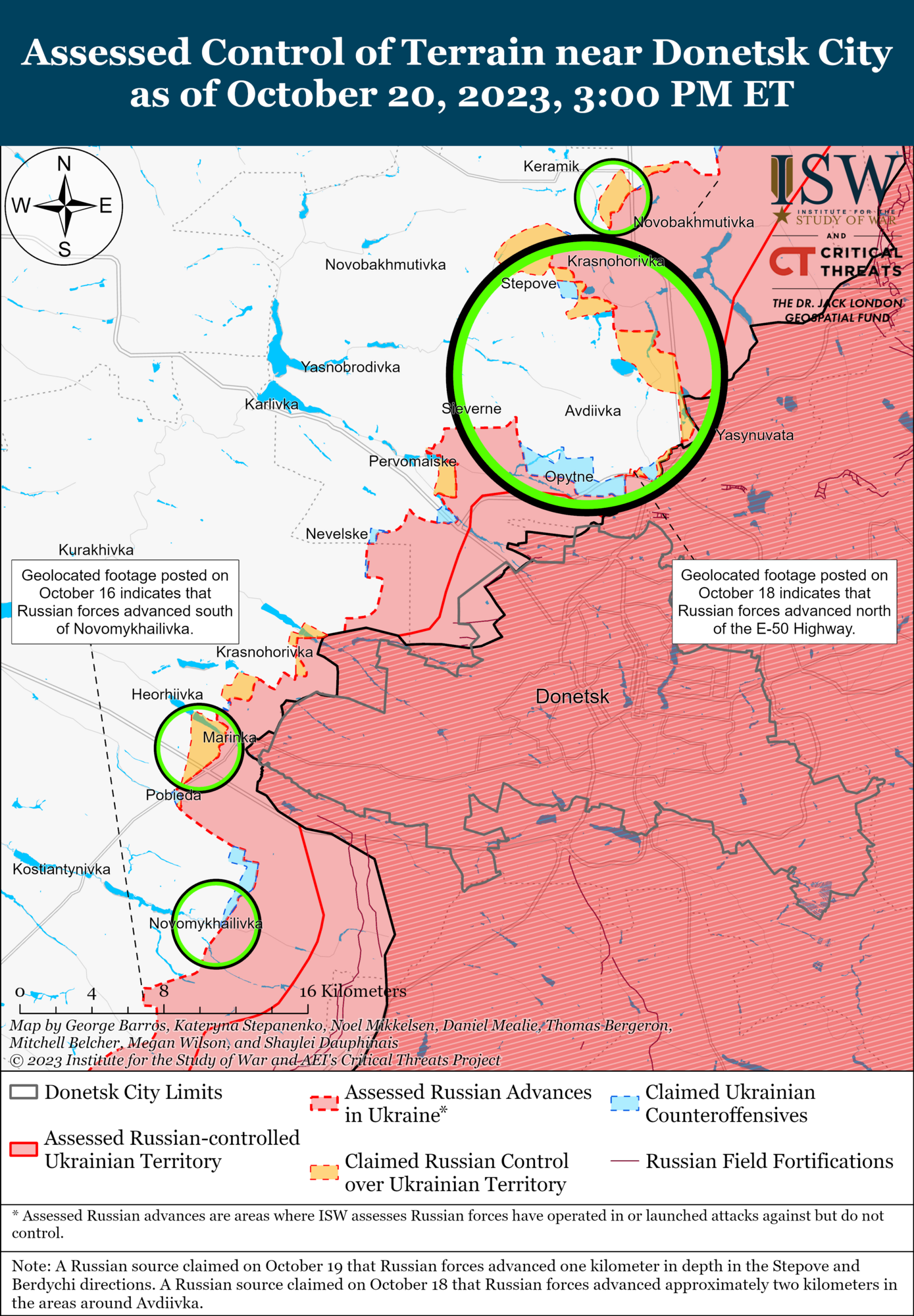 Армія Росії перегрупувалася та відновила наступ на Авдіївку – ISW