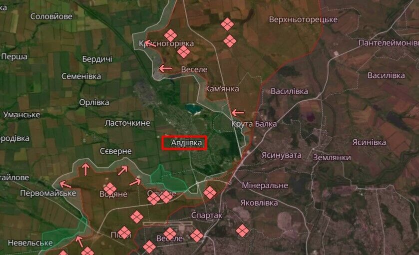 "Сотни трупов валяются в посадках и полях": что происходит в районе Авдеевки и какие силы РФ бросила на штурм города. Карта