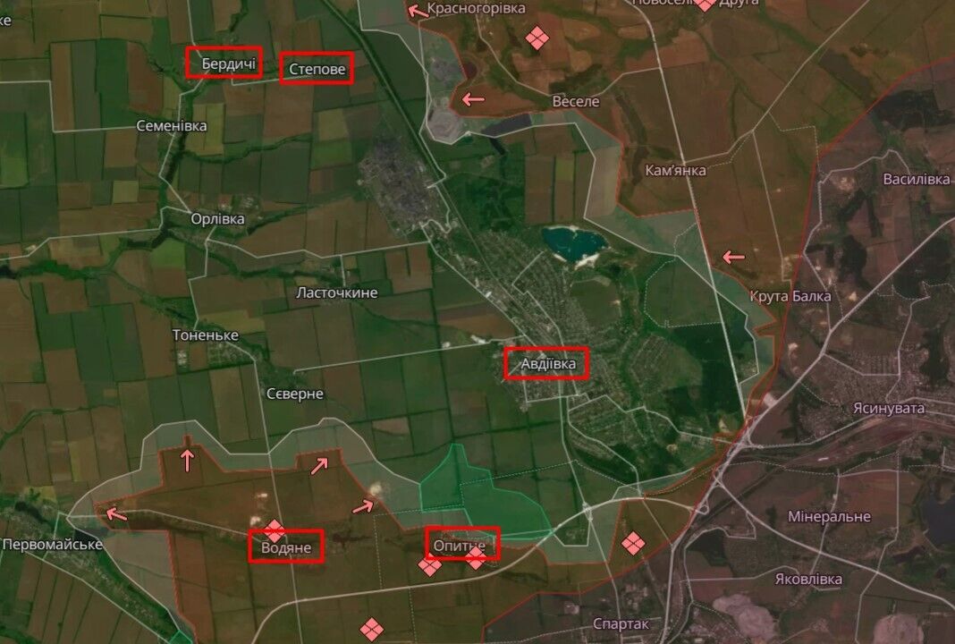 "Сотні трупів валяються в посадках і полях": що відбувається в районі Авдіївки і які сили РФ кинула на штурм міста. Карта