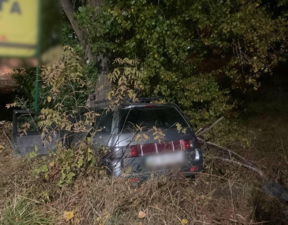 Під Києвом водій під час руху знепритомнів: некерована машина в’їхала в дерево, є постраждалі. Фото