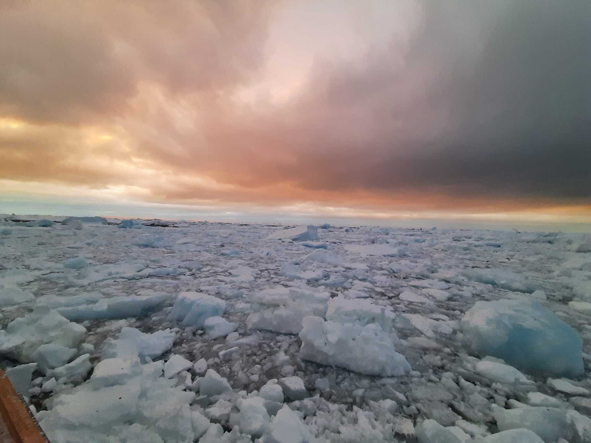 Чорнично-рожева: українські полярники показали, якою буває Антарктида в цю пору року. Фото
