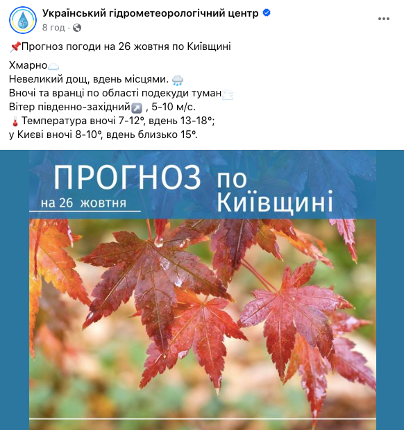 Пасмурно, местами сильные дожди: синоптики дали прогноз погоды на четверг, 26 октября