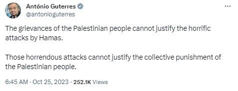 "Эти ужасные нападения": Гутерреш оправдался после громкого заявления о Палестине, которое вызвало негодование Израиля