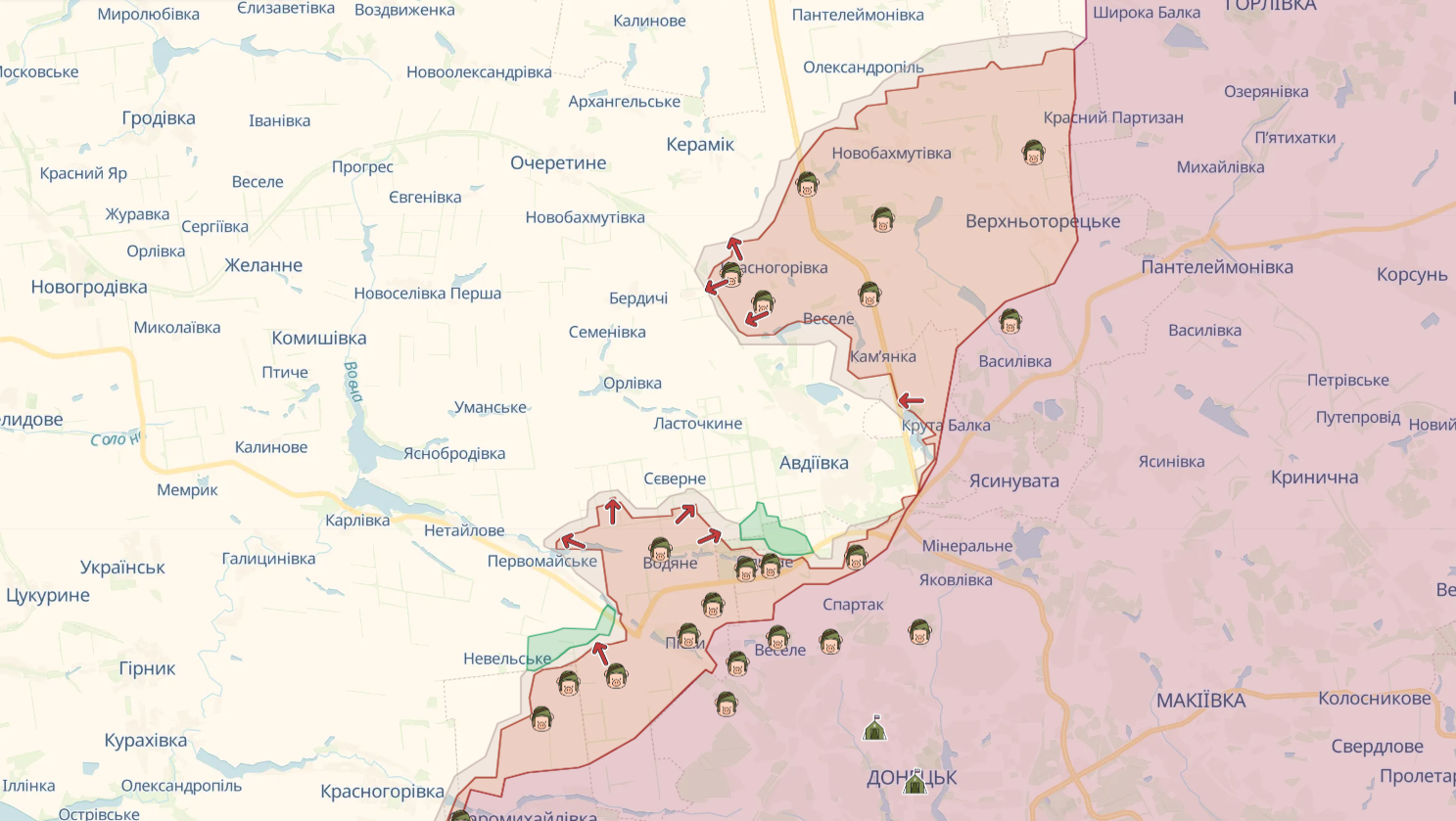 За сутки на фронте произошло 60 боевых столкновений, враг безуспешно пытался восстановить утраченное положение у Андреевки – Генштаб