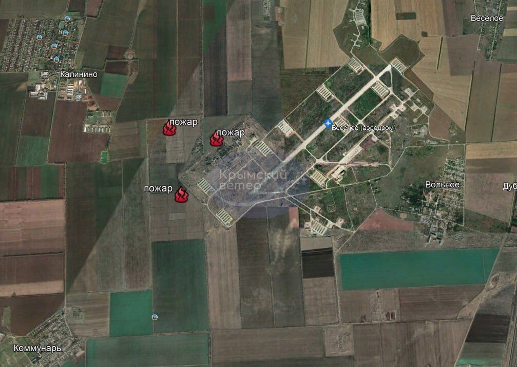 Поблизу військового аеродрому в окупованому Джанкої сталася пожежа: що відомо