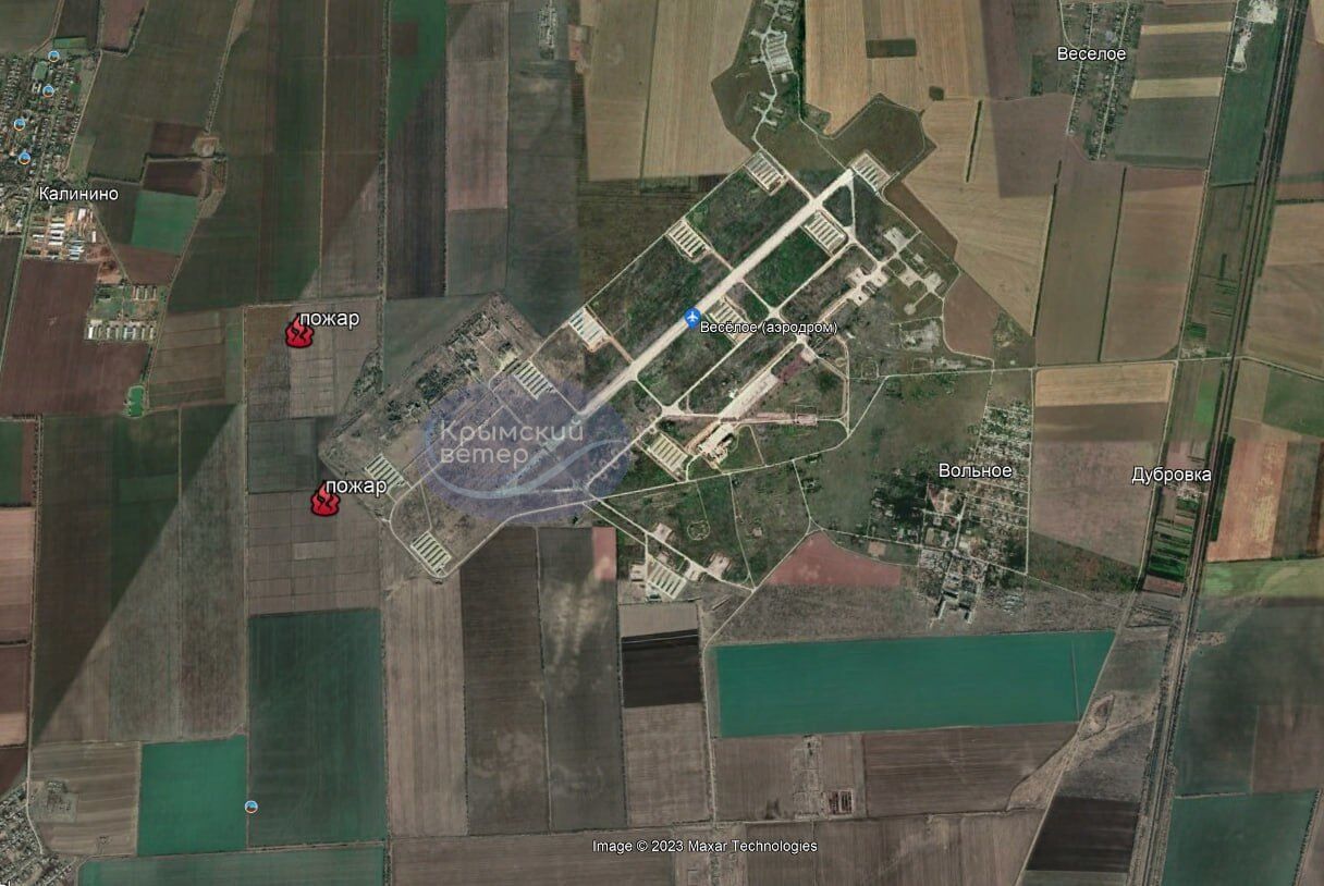 Поблизу військового аеродрому в окупованому Джанкої сталася пожежа: що відомо