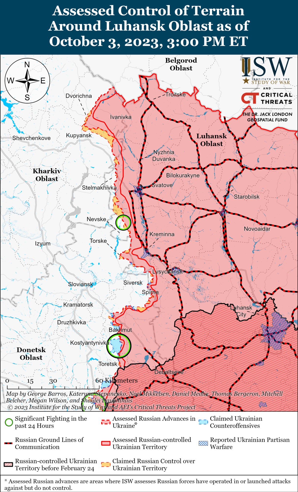 ЗСУ ведуть наступ під Бахмутом і на заході Запорізької області: в ISW назвали найгарячіші ділянки фронту. Карта