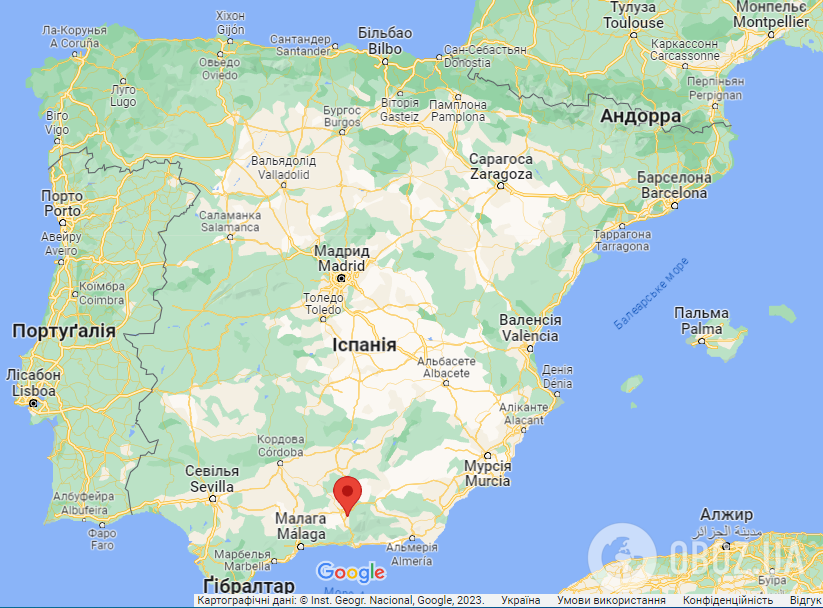 Гранада (Іспанія) на карті