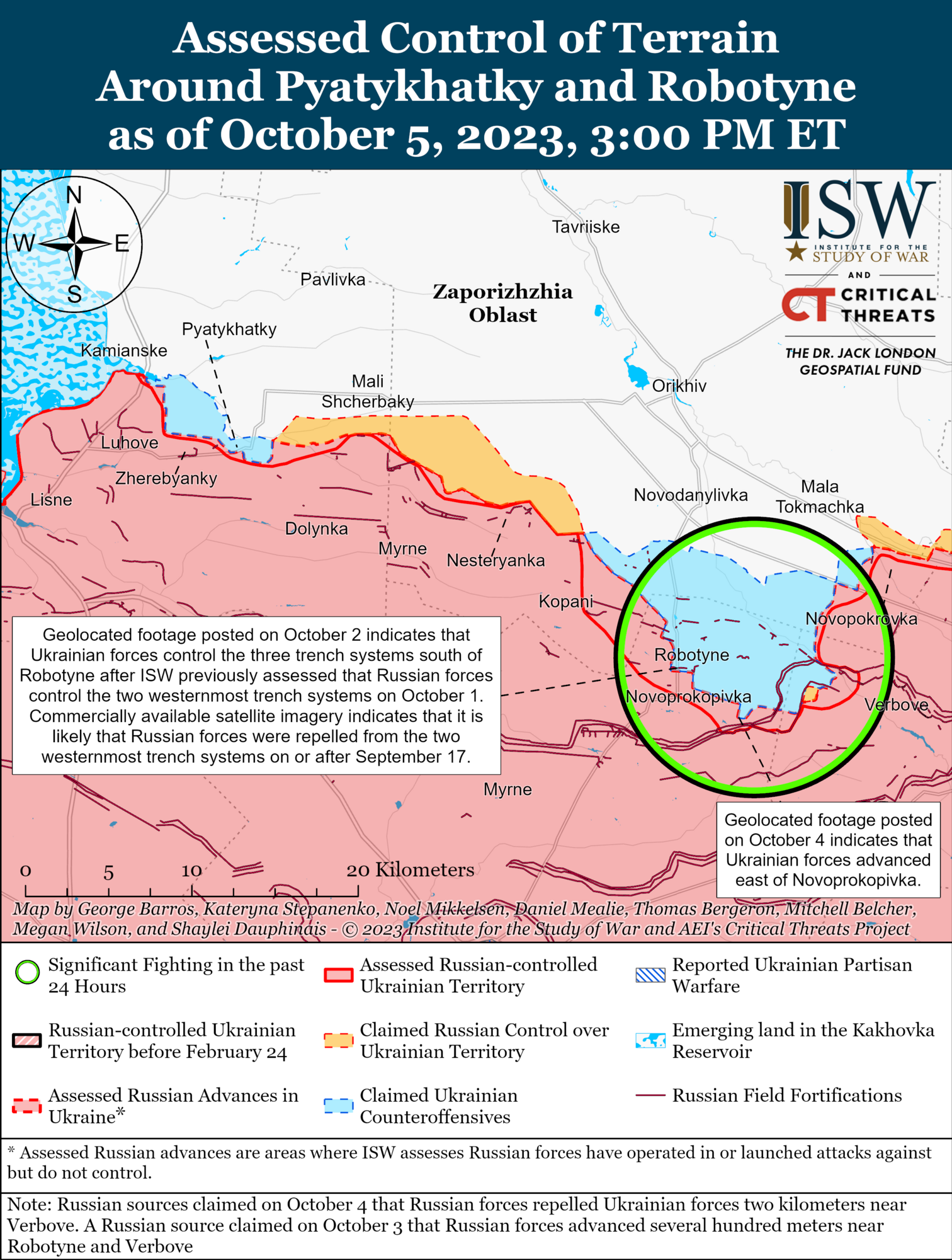 ВСУ добились успехов вблизи Андреевки и Работино, в РФ пытаются оправдать свои провалы в войне – ISW