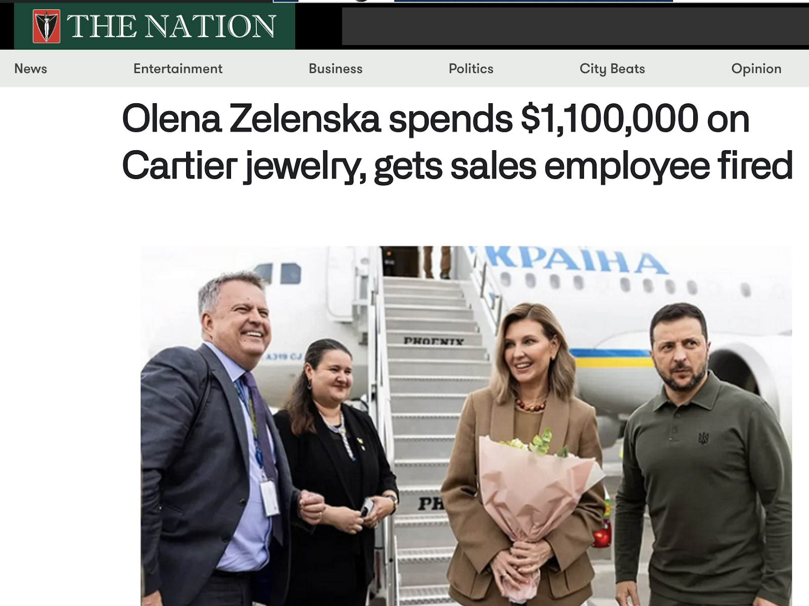 РосСМИ попались на фейке о Елене Зеленской, которая "потратила более миллиона долларов на украшения Cartier"