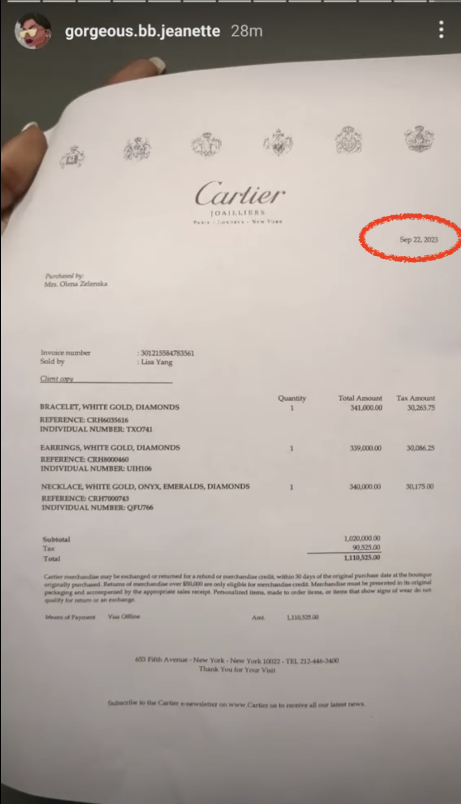 РосСМИ попались на фейке о Елене Зеленской, которая "потратила более миллиона долларов на украшения Cartier"