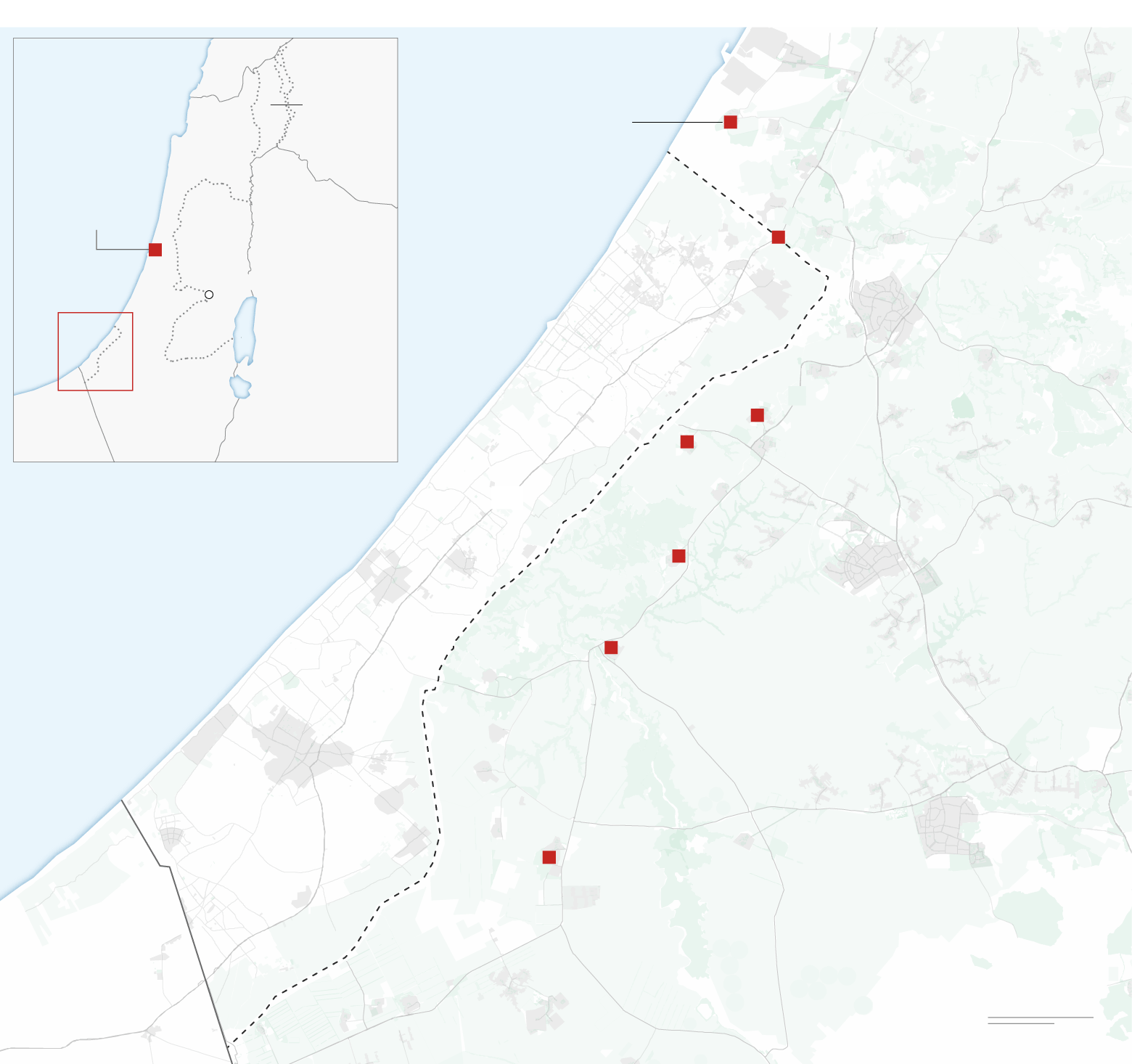 Райони Ізраїлю, які постраждали від раптової атаки ХАМАС