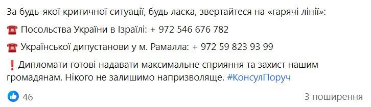 Опрацьовано десятки звернень: у МЗС розповіли про ситуацію з українцями в Ізраїлі