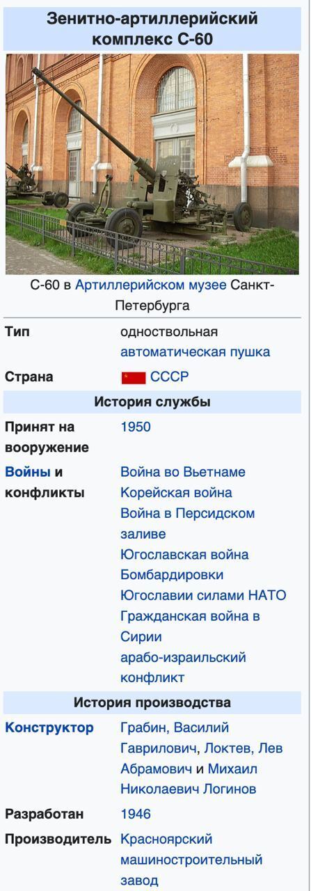 Информация о С-60