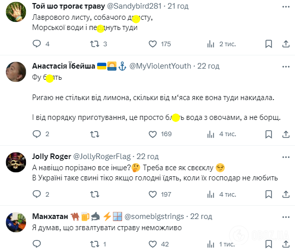 "Усе ригає": росіянка похизувалася рецептом "борща від Марго" і стала посміховиськом у мережі
