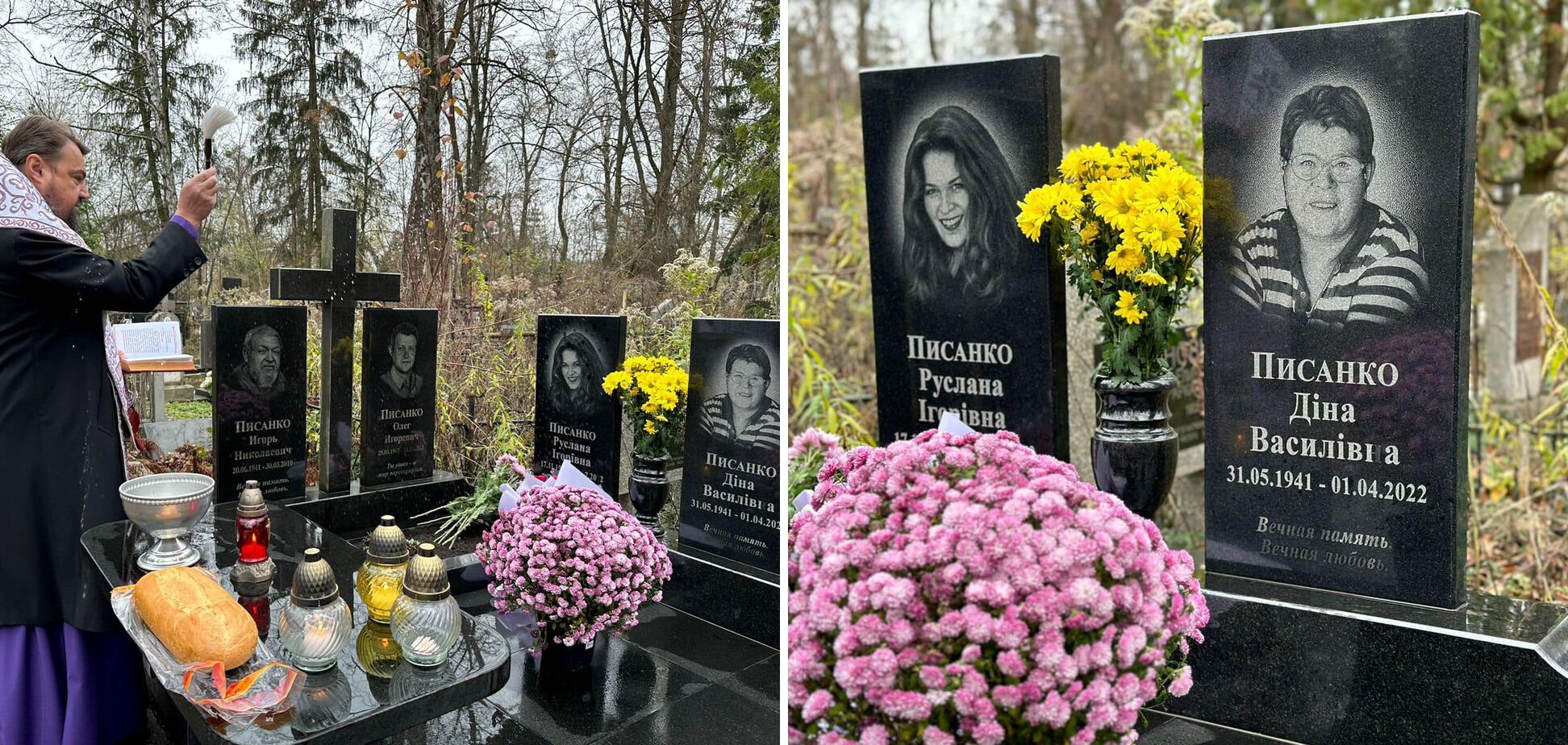 На могиле Русланы Писанки поставили памятник: актрисе должно было исполниться 58. Эксклюзивные фото