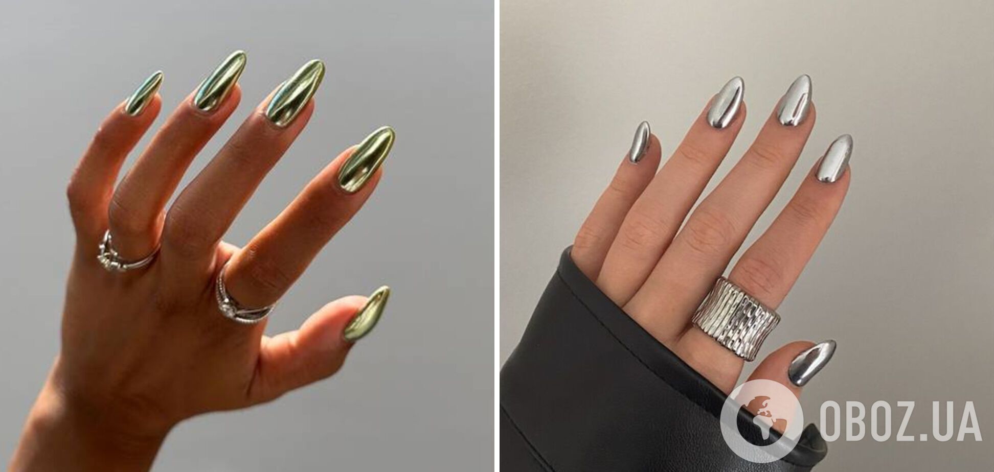 Металлические ногти врываются в тренды: 5 дизайнов, которые будут модными зимой