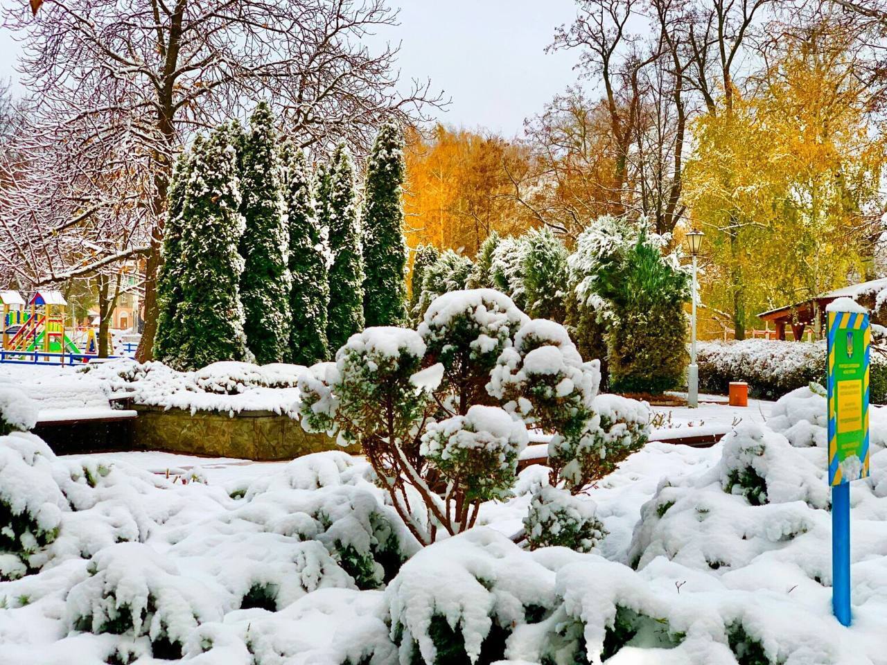 У листопаді у Кременчуці випав сніг