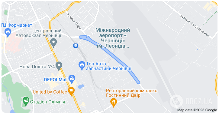 Улица Маланчука на карте Черновцов