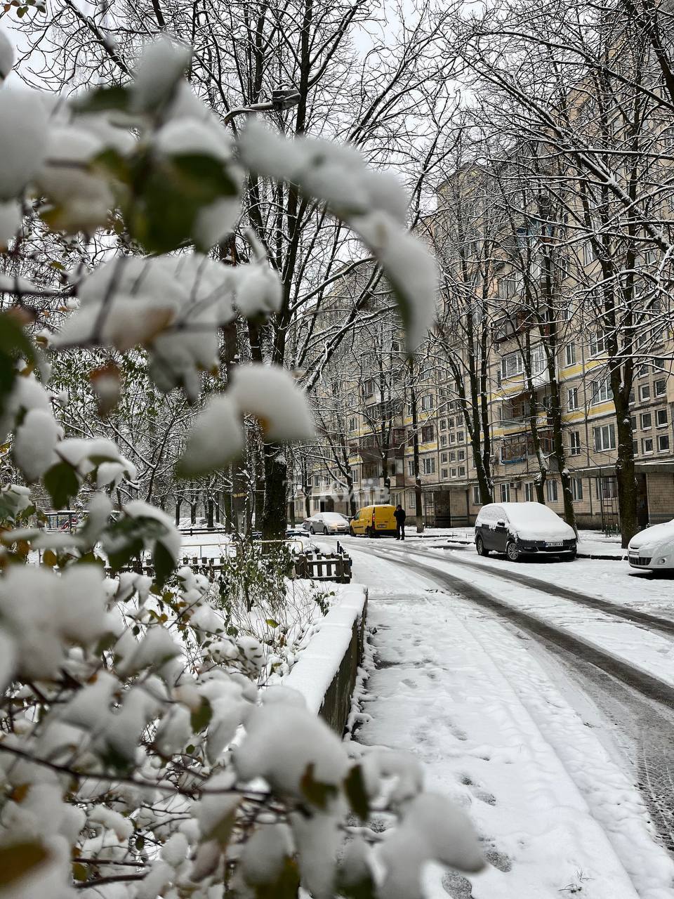 У Київ прийшла справжня зима: дороги засипало снігом, водіїв попередили про ожеледицю. Фото і відео