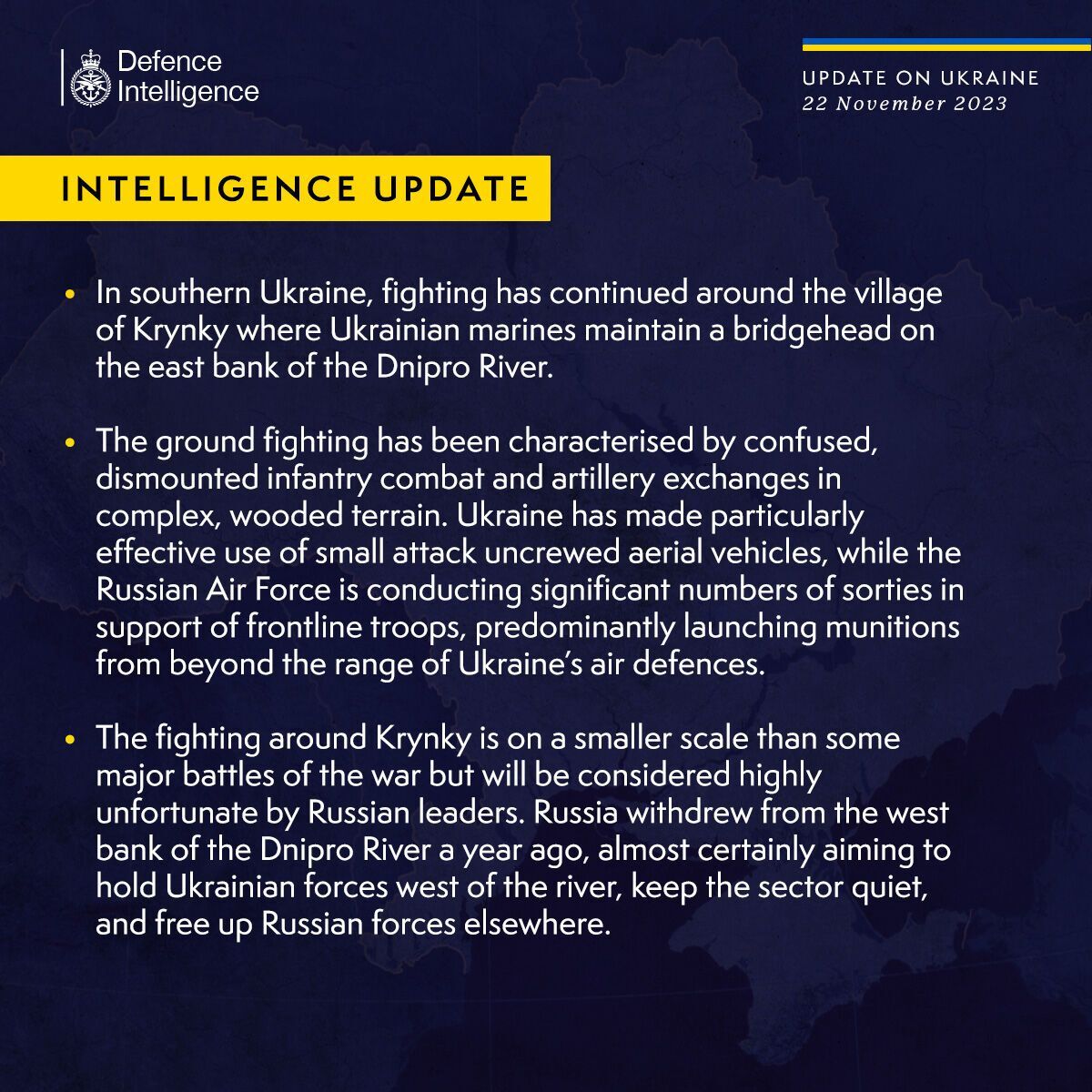 Украина эффективно использует дроны: разведка Британии оценила ход боев у Крынок на левобережье Херсонщины