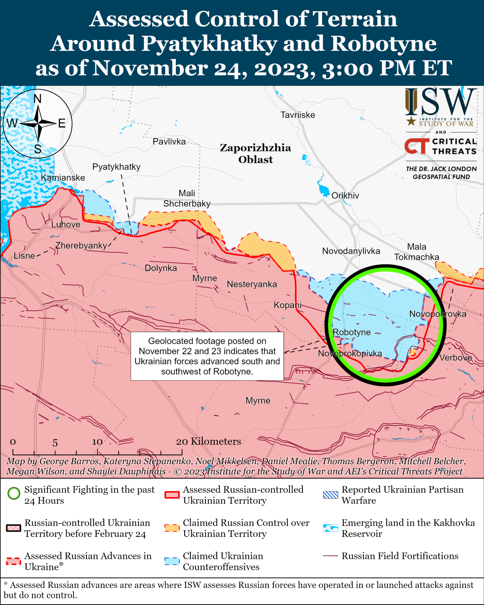 ISW: ЗСУ контратакують на заході Запорізької області