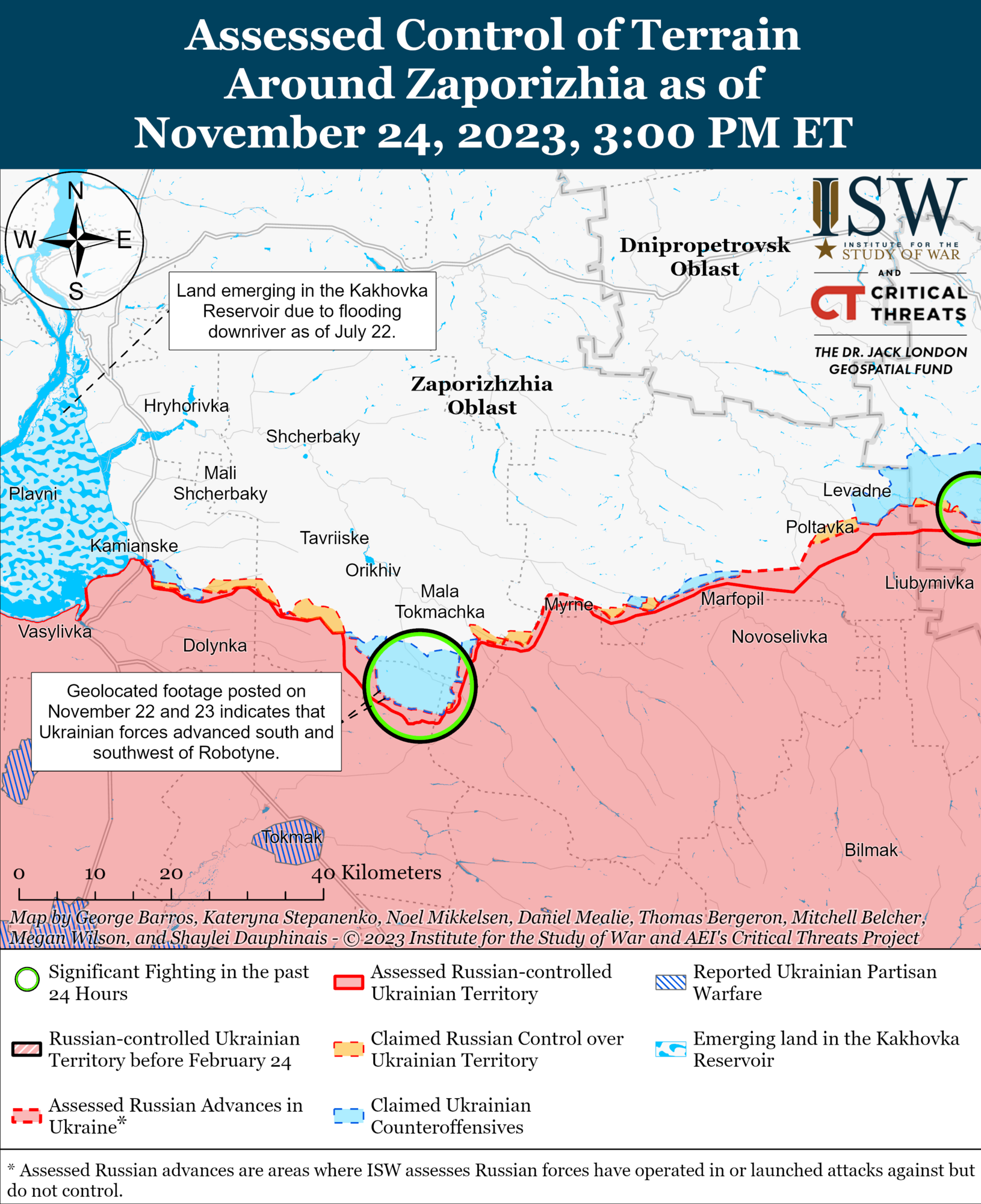 ISW: ЗСУ контратакують на заході Запорізької області