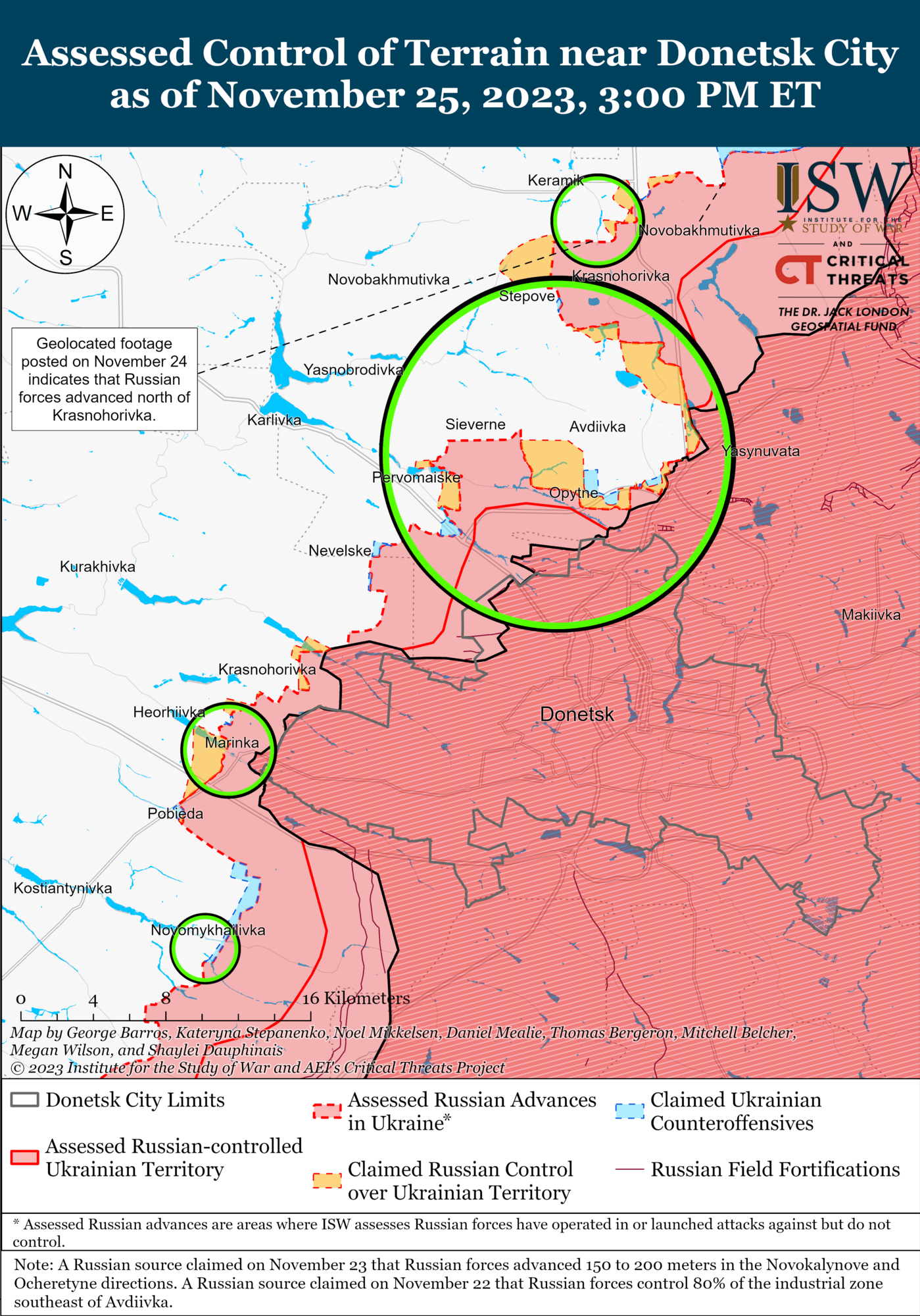 Оккупанты продолжают наступление под Авдеевкой: в ISW объяснили, что там происходит