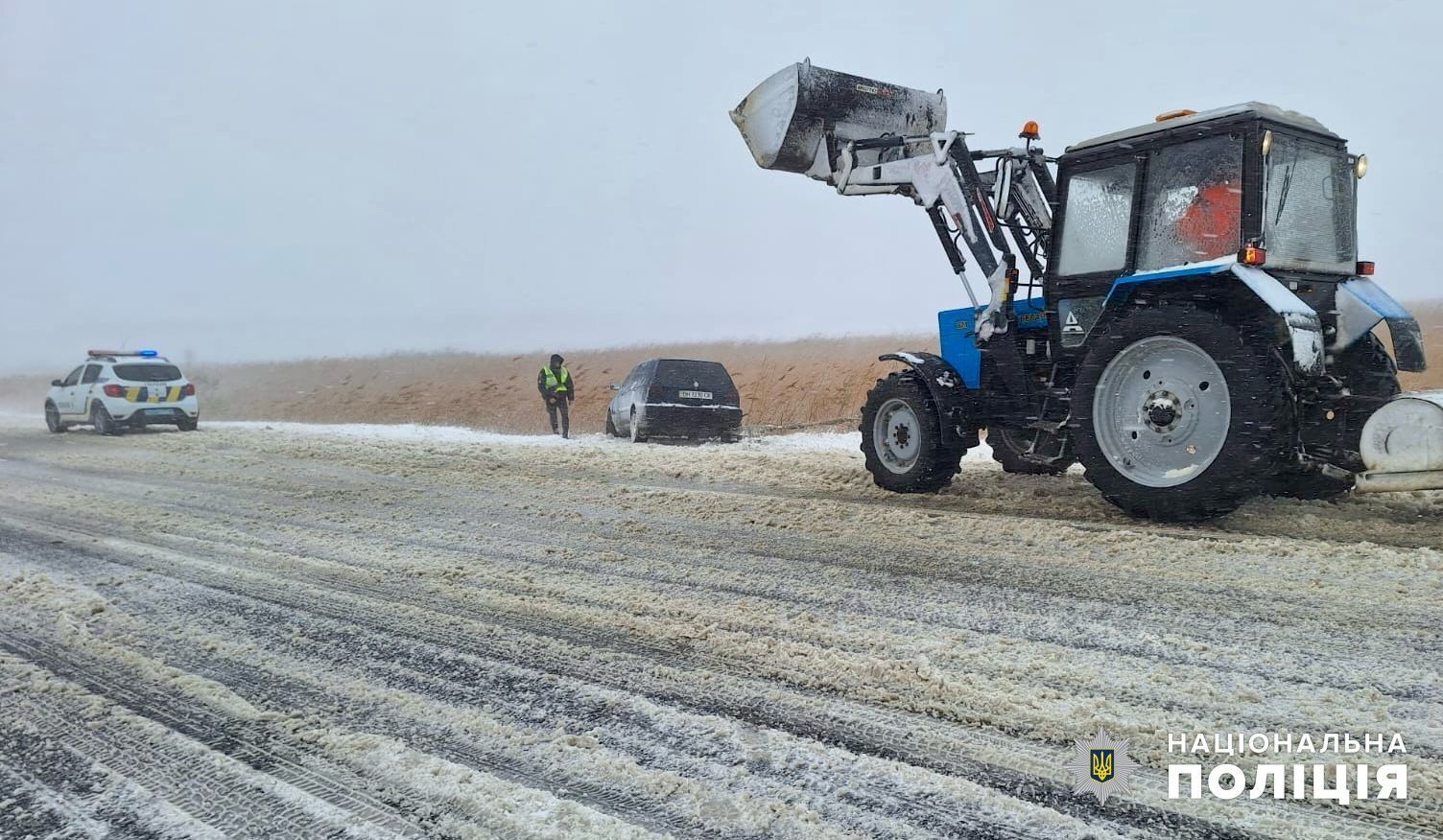 На Одесщине за несколько часов снегопада произошло почти полсотни ДТП: подробности