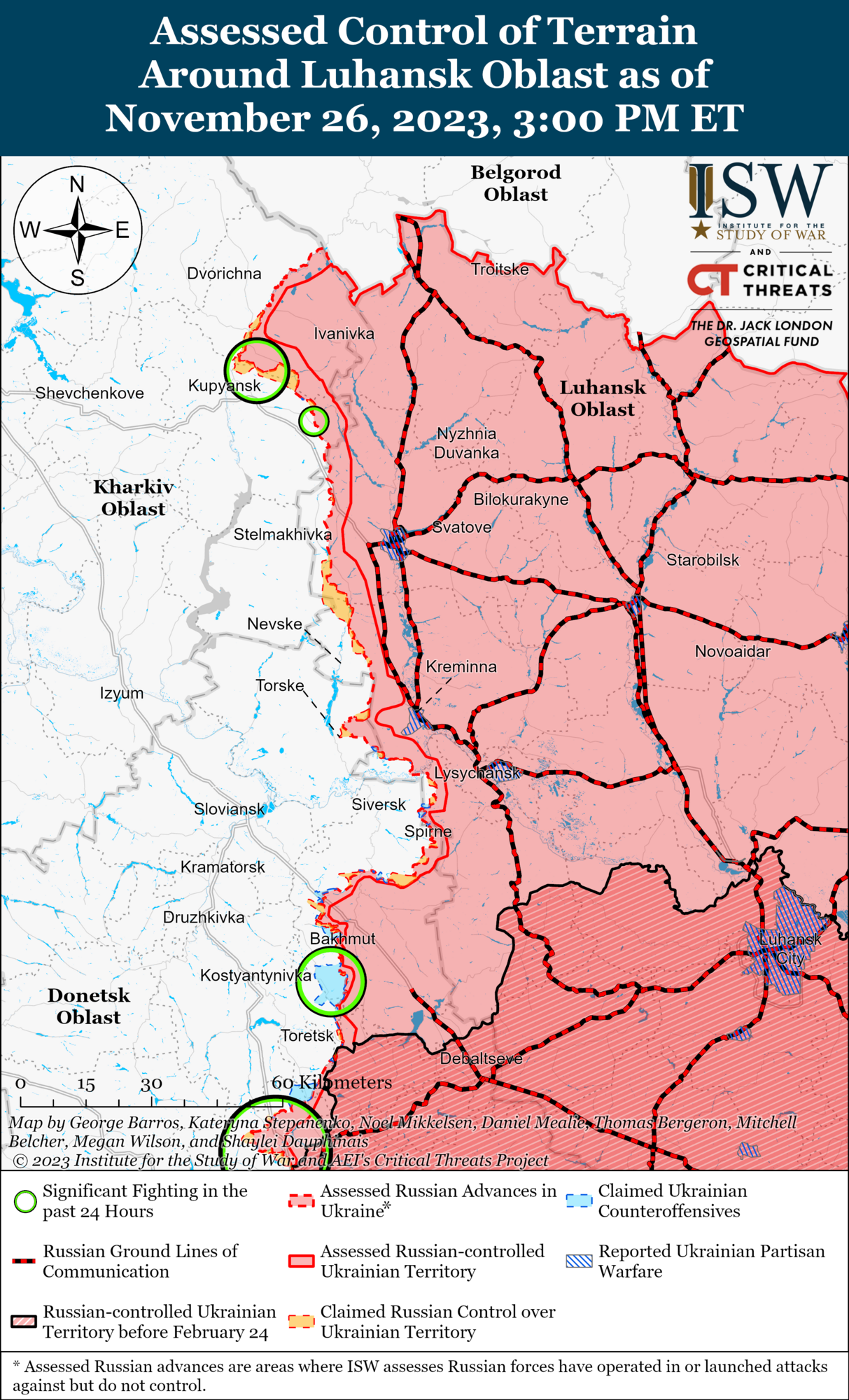 ВСУ ведут наступательные операции на Запорожье, оккупанты атакуют в районе Марьинки: анализ боевых действий от ISW. Карта