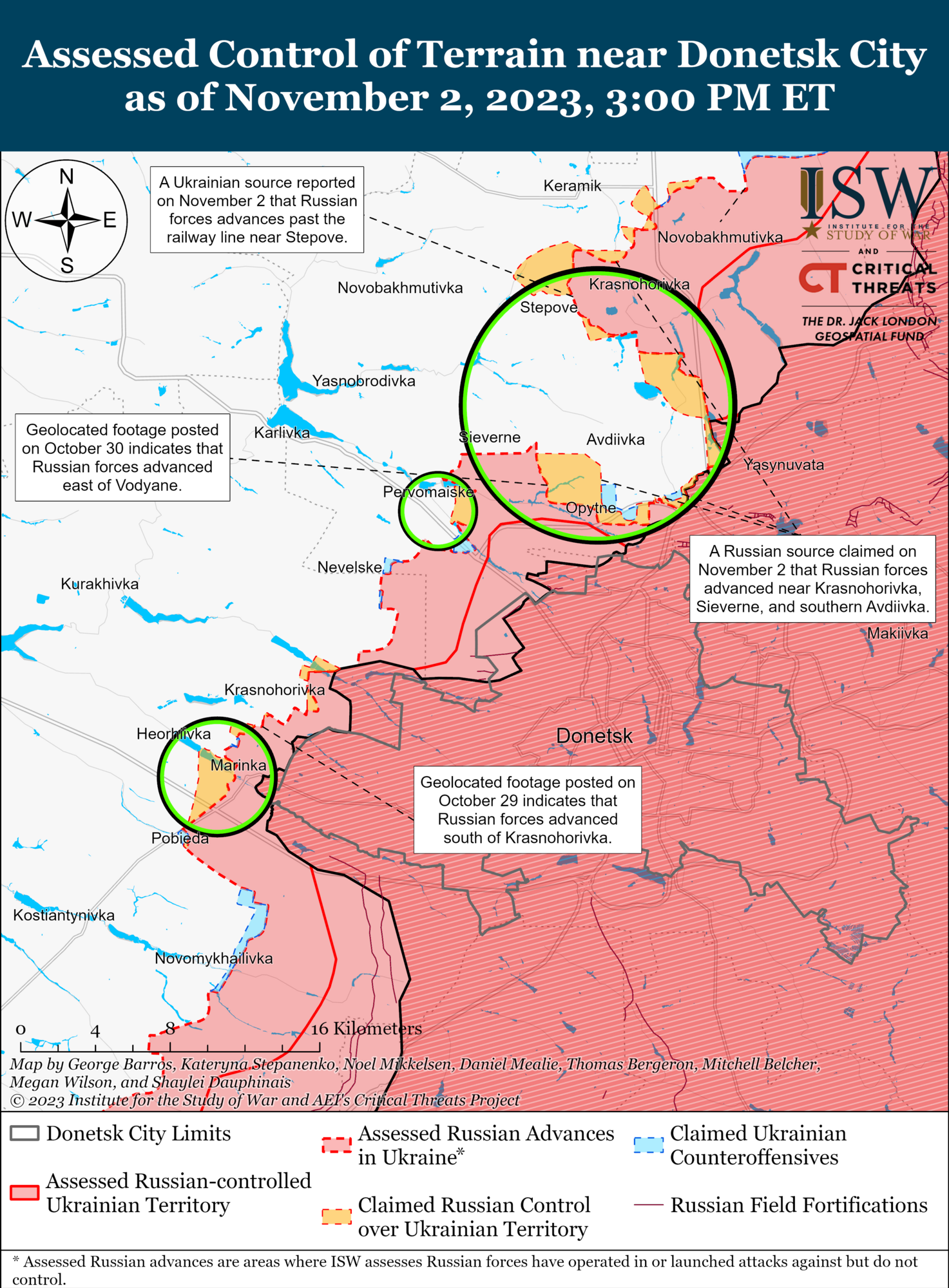 ЗСУ просунулися в районі Бахмута, темп російських операцій під Авдіївкою знижується – ISW