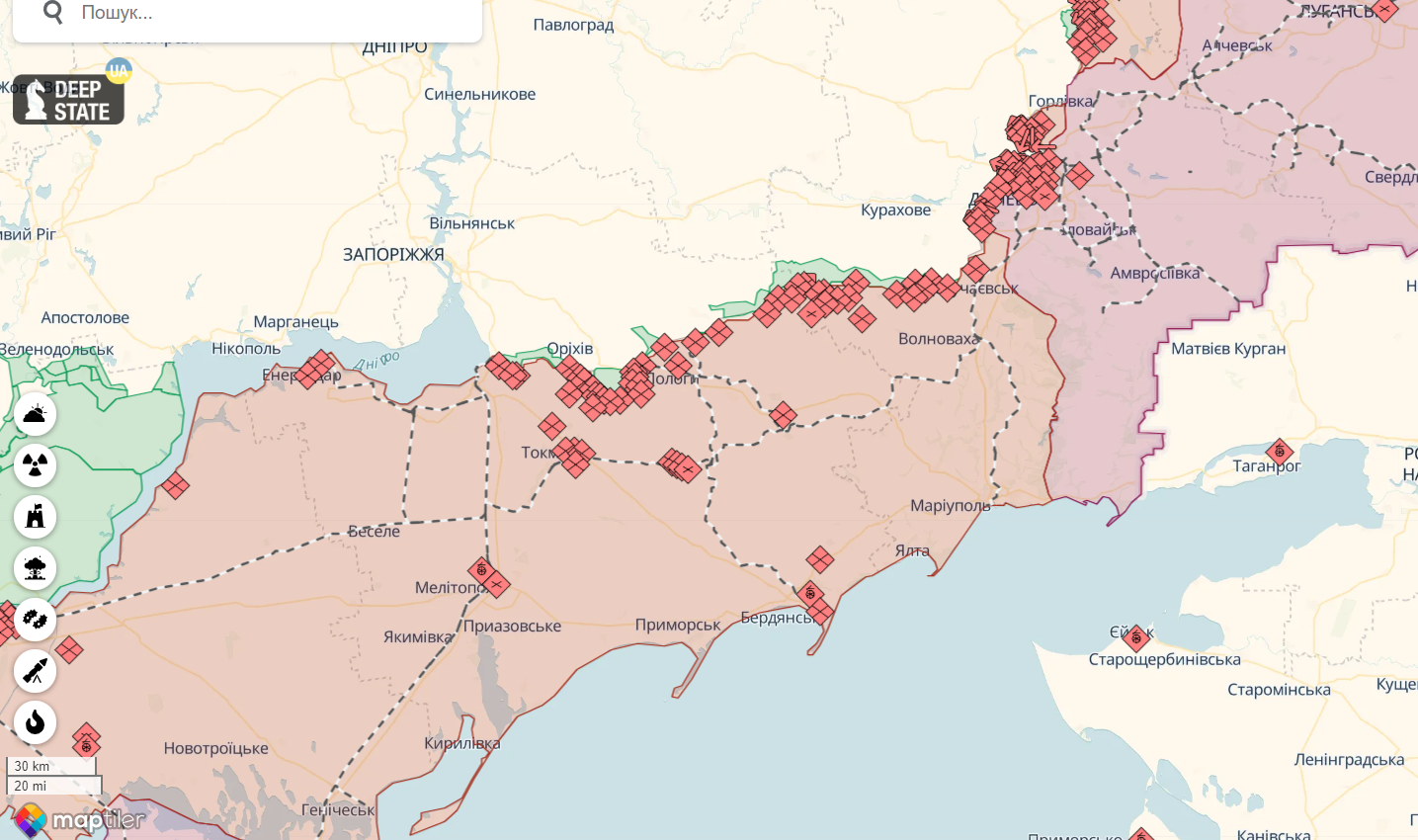 Окупанти влаштовують десятки штурмів і збільшили  кількість авіаударів: що відбувається на Таврійському напрямку. Карта