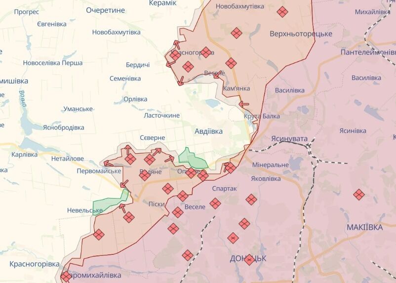 Тисячі загиблих, сотні одиниць знищеної техніки: розвідка Британії оцінила втрати РФ у боях за Авдіївку. Карта