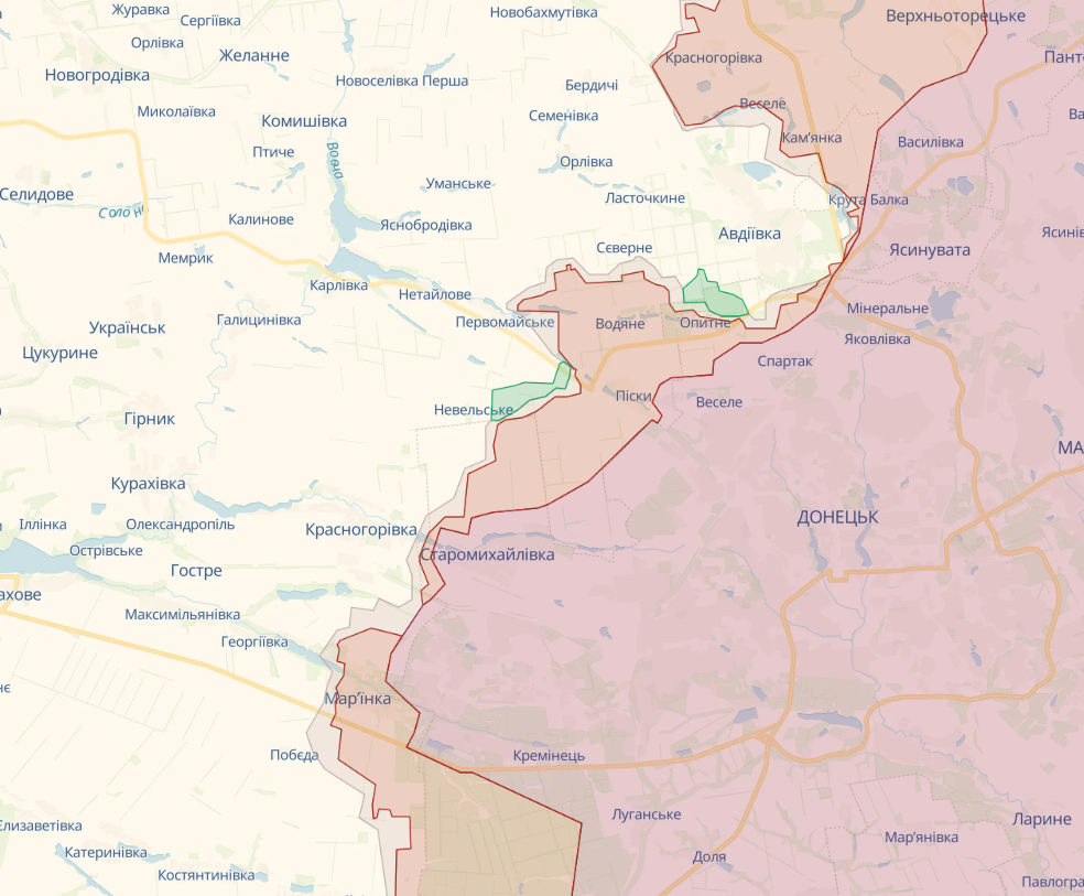 ЗСУ відбили ворожі атаки в районах Мар’їнки і Старомайорського, за добу на фронті відбулося 66 бойових зіткнень – Генштаб