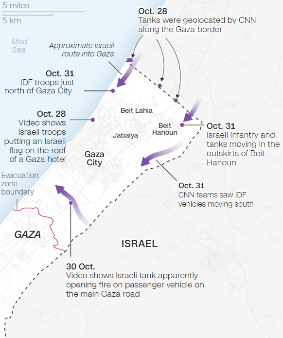 Израиль окружает Газу: в сети появились спутниковые снимки. Фото