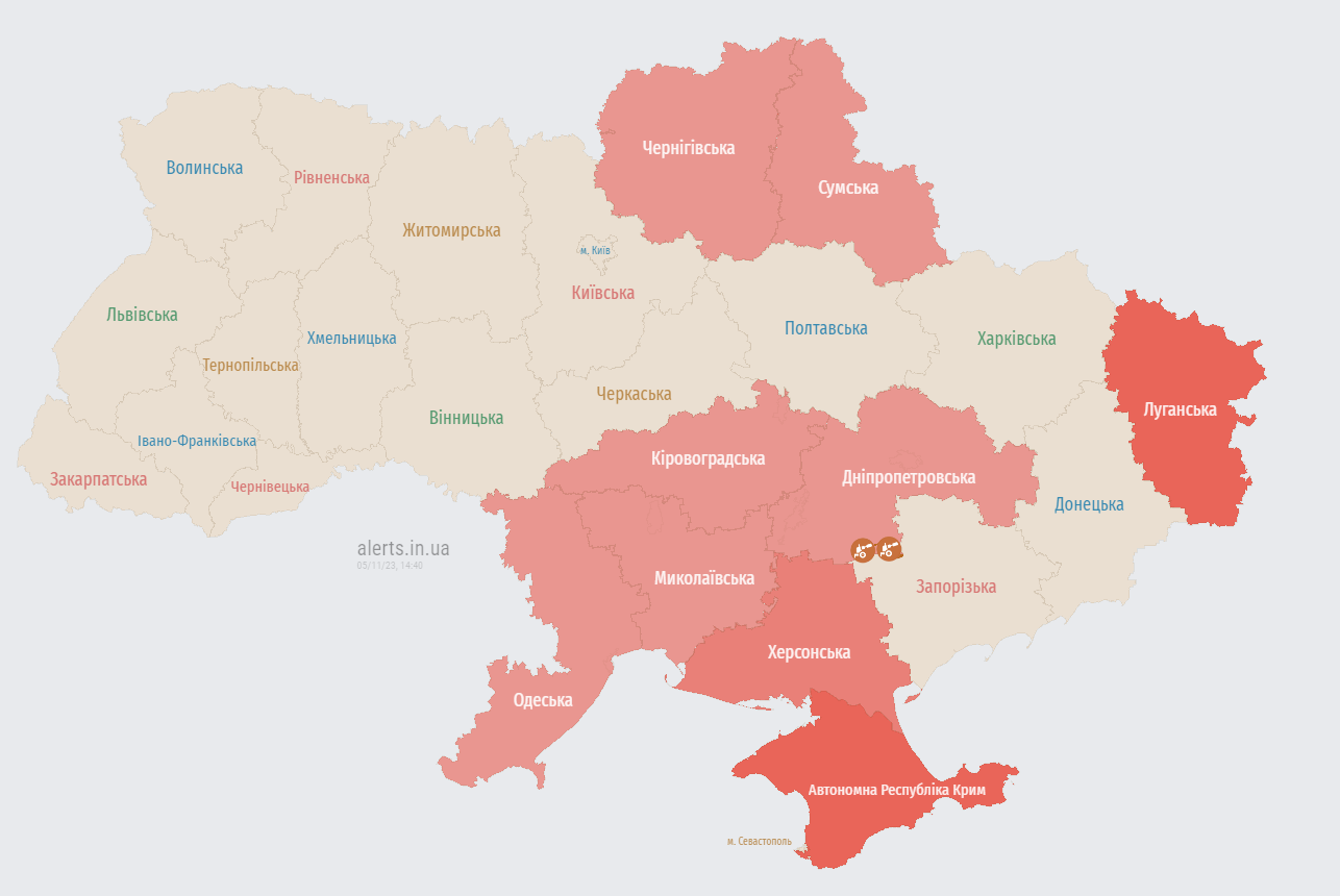 У низці областей України оголошено повітряну тривогу: є ракетна загроза  kuiqzqidtiqzdzrz