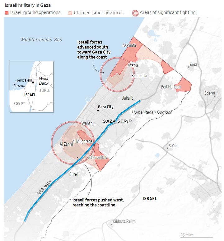 ЦАХАЛ заявив про взяття під контроль одного з військових таборів ХАМАС у Газі, США відправили підводний човен на Близький Схід. Головні факти