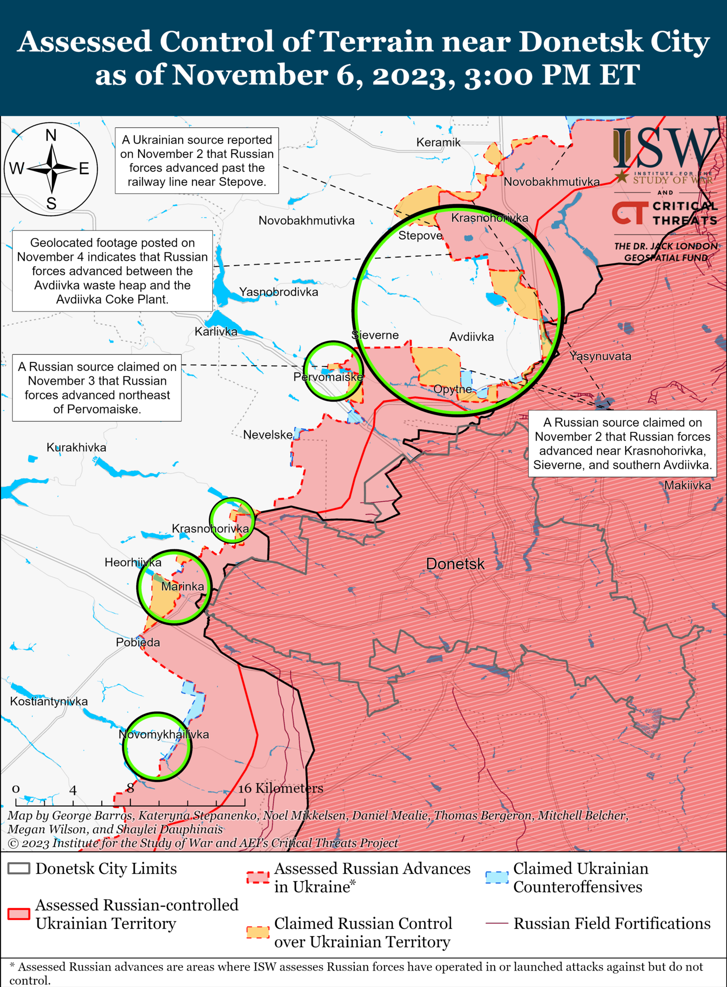 ВСУ атаковали врага возле Красногоровки, заставив отойти от части железнодорожного пути – ISW