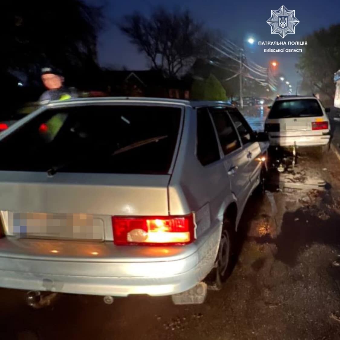 На Київщині п’яний водій спровокував потрійну ДТП. Фото