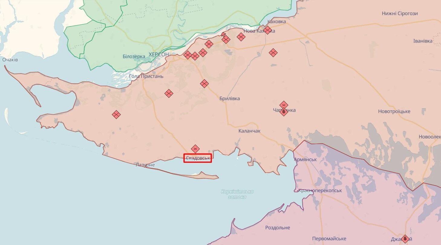 Загинуло 11 окупантів, ще 10 поранено: спливли нові подробиці прильоту по Скадовську. Фото