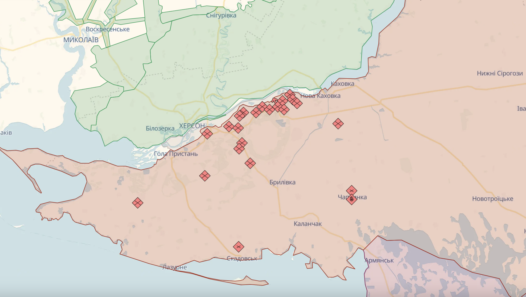Генштаб: відбулося 67 бойових зіткнень, Сили оборони надалі утримують позиції на лівобережжі Дніпра