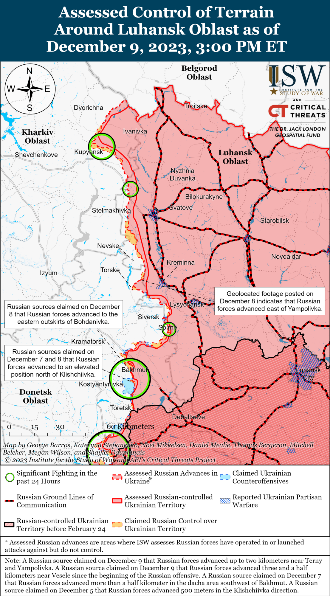 Війська РФ провели наступи на кількох ділянках фронту в складних погодних умовах: в ISW назвали мету агресора
