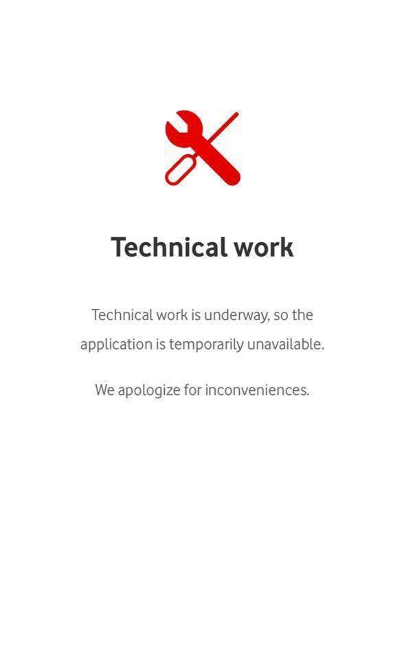 Приложение Vodafone не работает