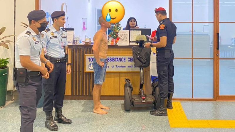 Босий росіянин з голим торсом влаштував переполох в аеропорту Пхукета: туристи викликали поліцію queideeidrhixxant