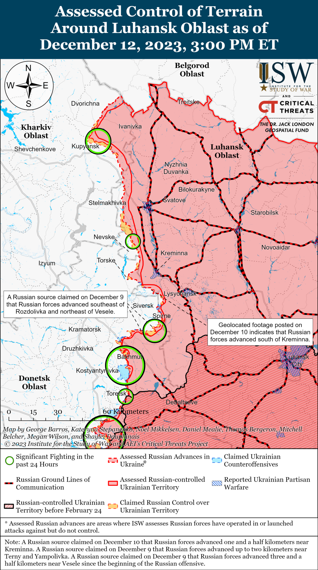 Бои в Херсонской и Луганской областях