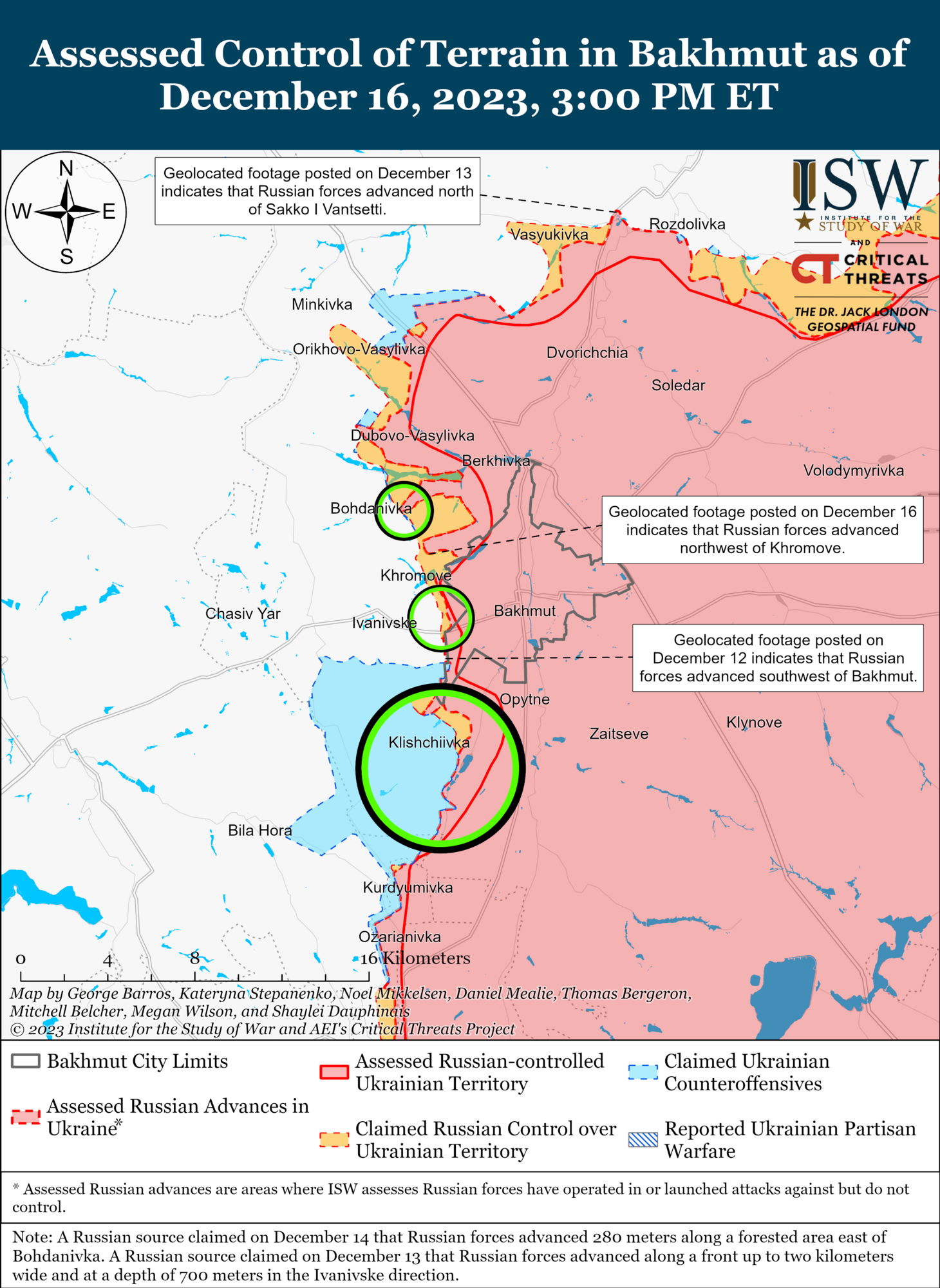 Оккупанты имеют незначительные продвижения на трех направлениях фронта – ISW
