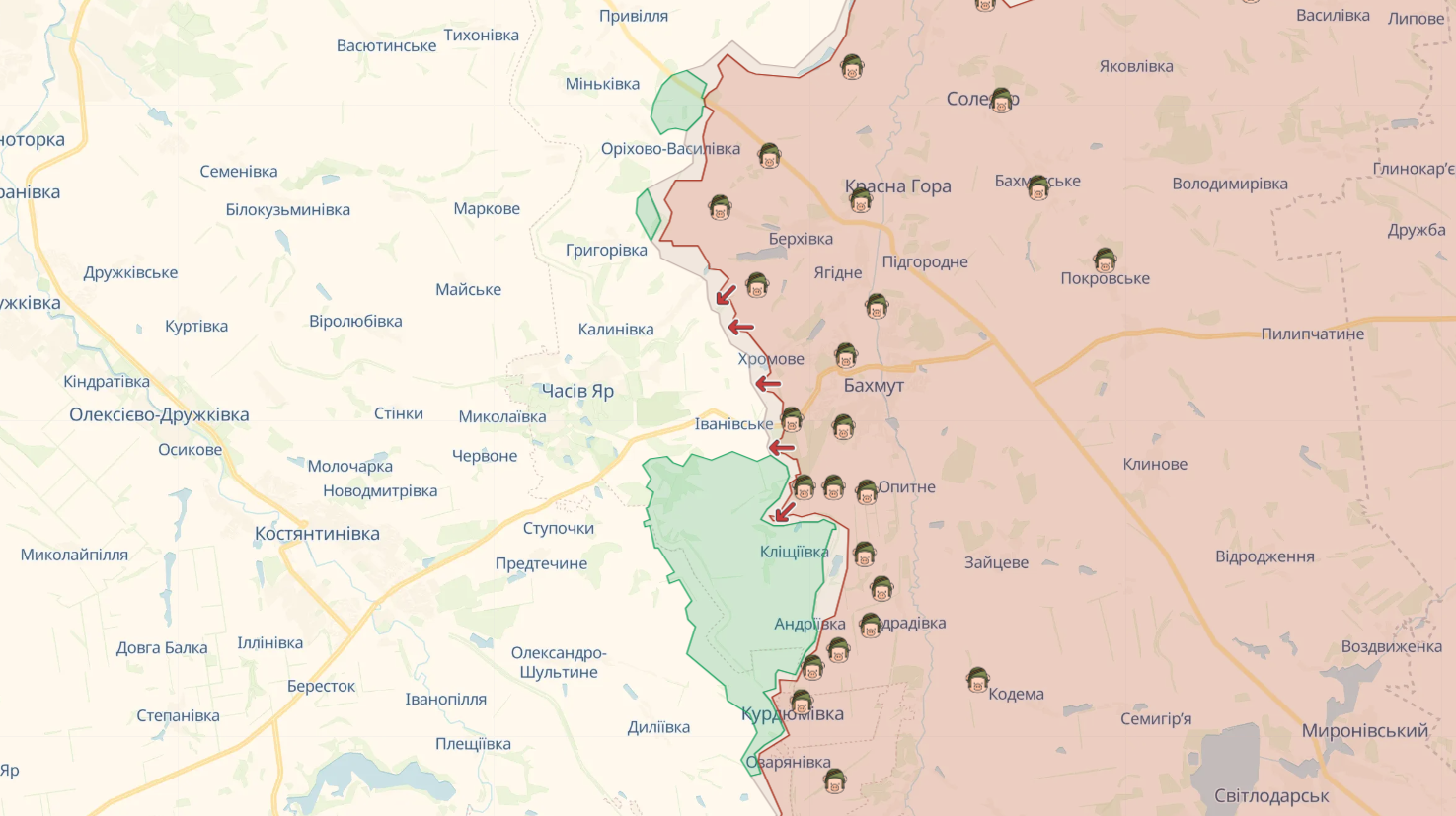 Війська РФ ведуть наступ на Куп'янському, Лиманському та Бахмутському напрямках, ситуація складна, – Сирський 