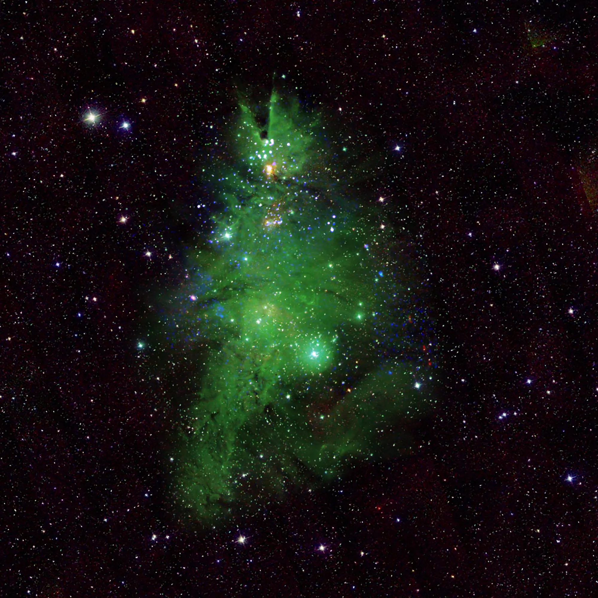 Свято наближається: NASA показало неймовірну галактичну різдвяну ялинку
